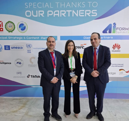 المركز الوطني للتحول الرقمي والذكاء الاصطناعي في الجامعة العربية الأمريكية يشارك في قمّة "الذكاء الاصطناعي نحو المستقبل 2025" بتونس